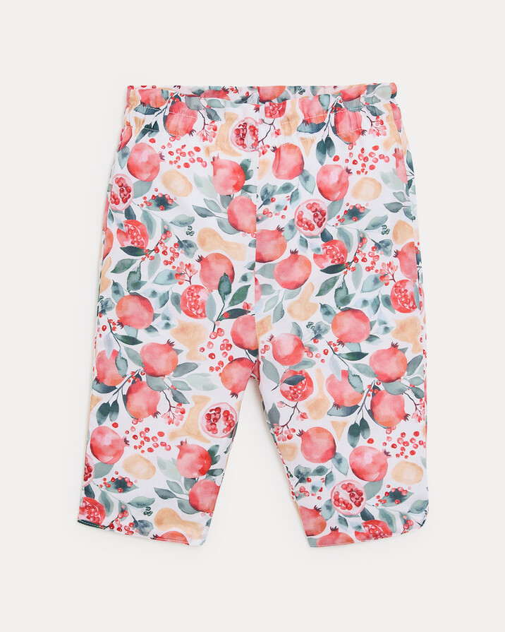 Paula cotton voile trousers Pomegranate print  Natalys