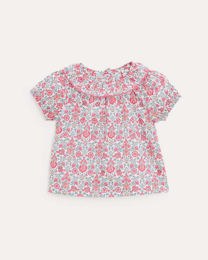 Thelma short-sleeved blouse Liberty fabric  Natalys