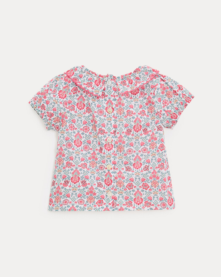 Thelma short-sleeved blouse Liberty fabric  Natalys