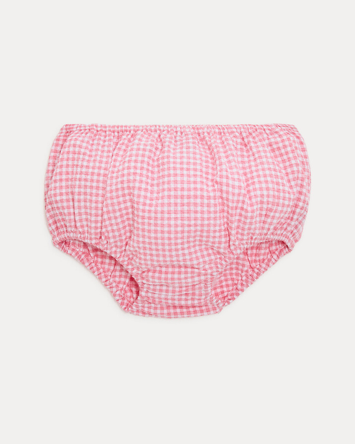 Romane seersucker dress with straps Pomegranate gingham print  Natalys