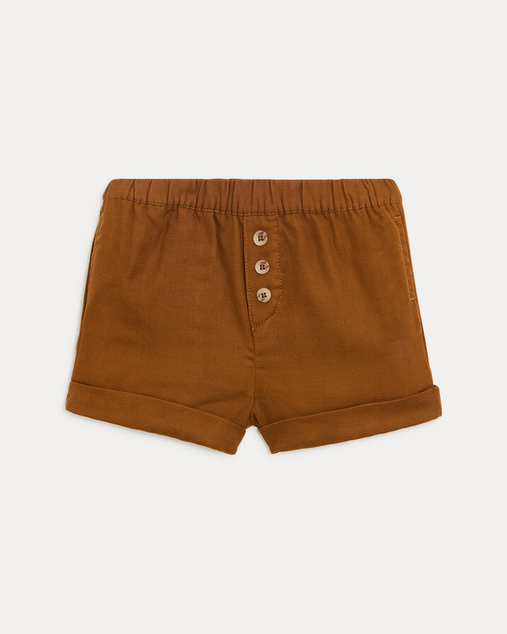 Noe cotton gauze shorts Hazelnut colour  Natalys