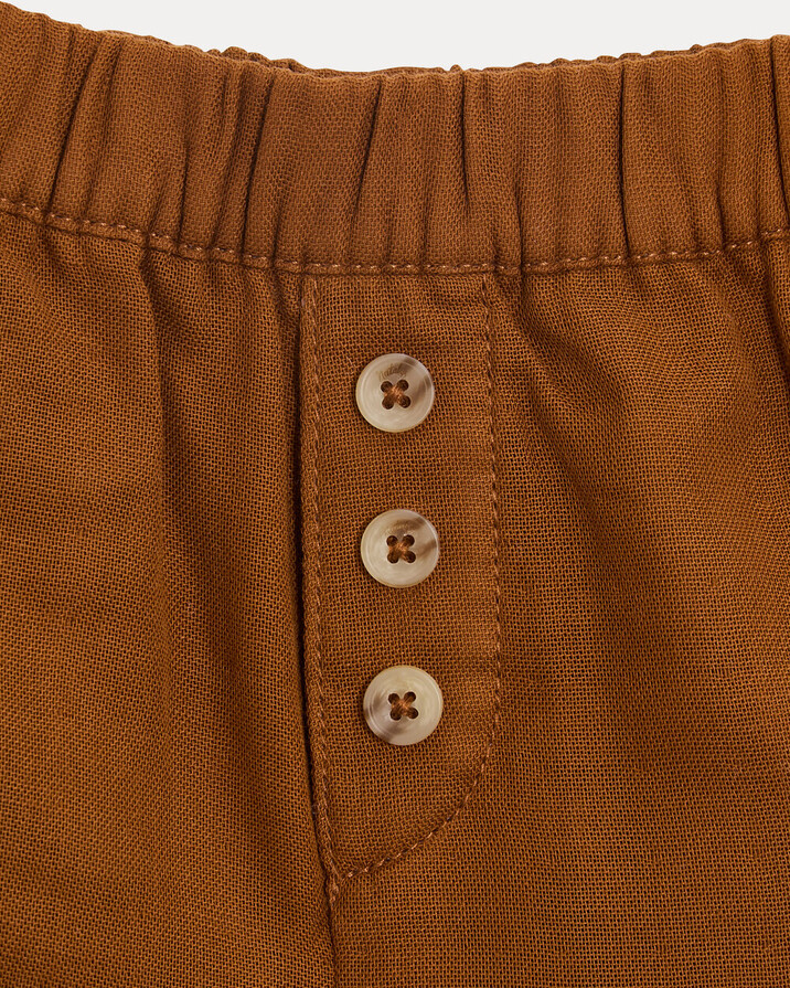 Noe cotton gauze shorts Hazelnut colour  Natalys