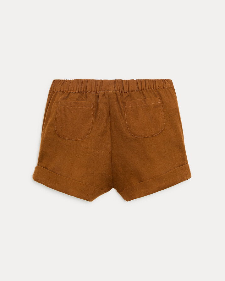 Noe cotton gauze shorts Hazelnut colour  Natalys