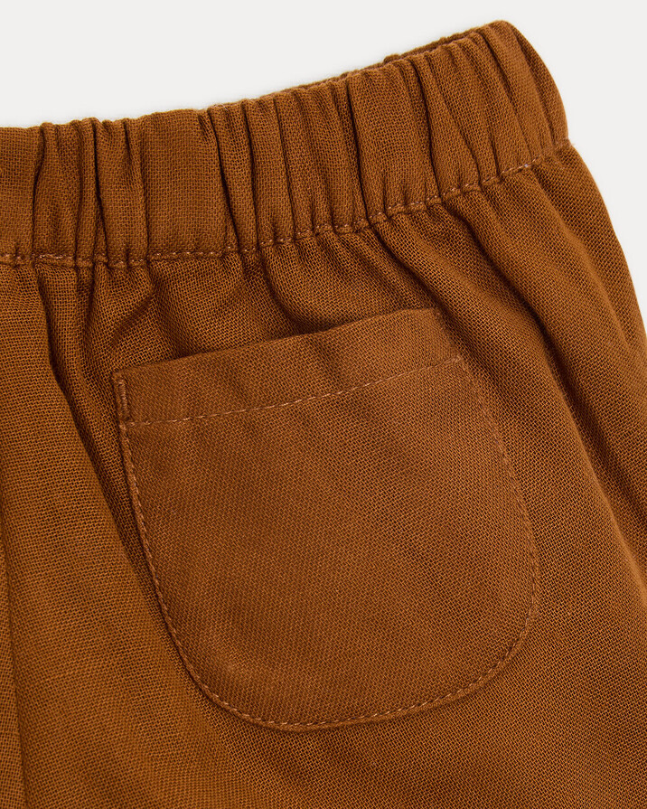 Noe cotton gauze shorts Hazelnut colour  Natalys