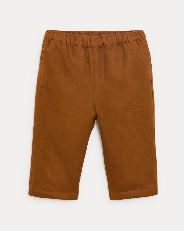 Achille cotton gauze trousers Hazelnut colour  Natalys