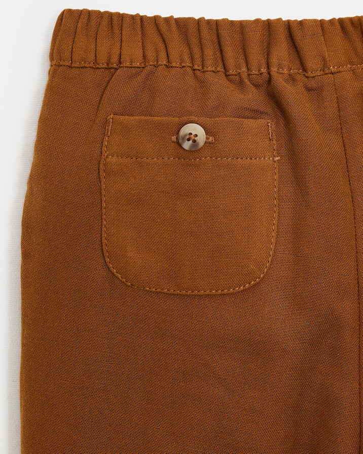 Achille cotton gauze trousers Hazelnut colour  Natalys
