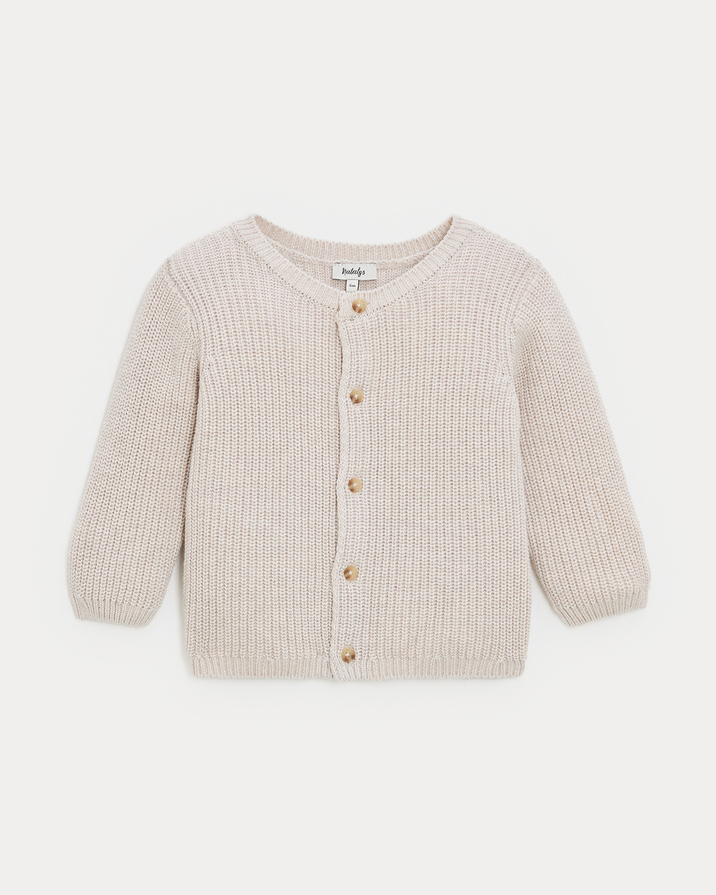 James fancy knit cardigan Beige colour  Natalys