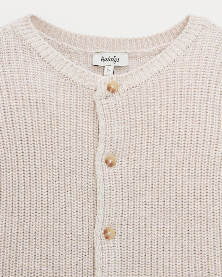 James fancy knit cardigan Beige colour  Natalys