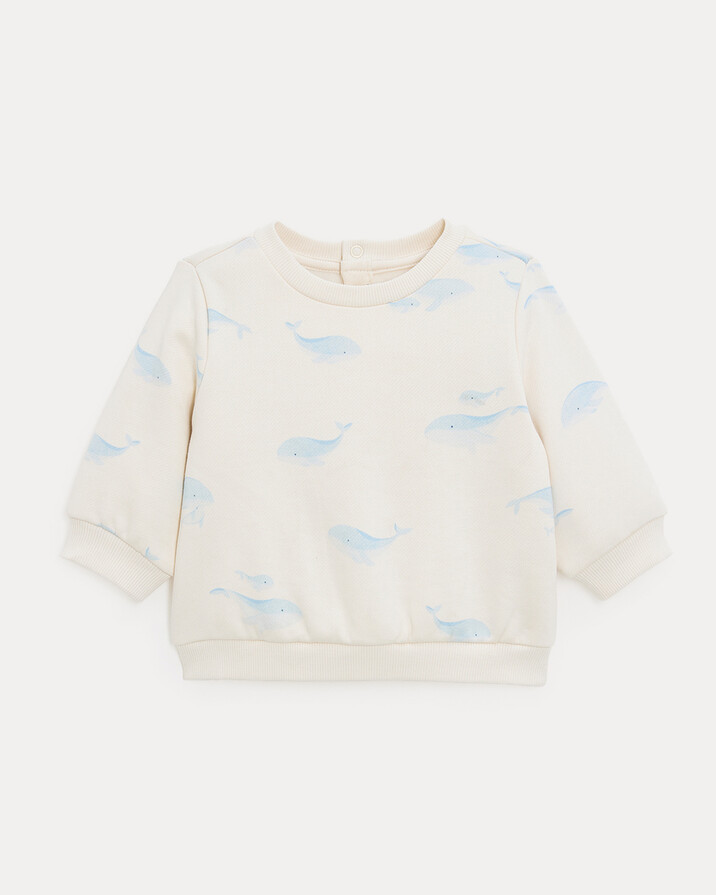 Jo fleece jumper Whale print  Natalys