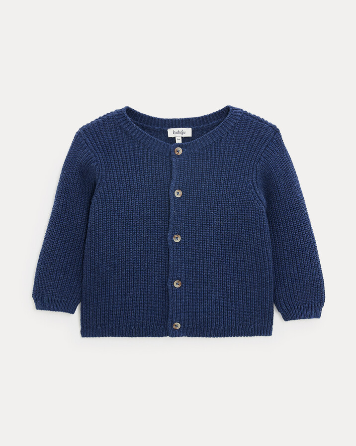 James fancy knit cardigan Natural blue colour  Natalys