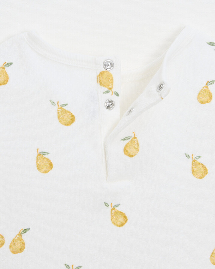 Lubin terrycloth short-sleeved T-shirt Pear print  Natalys