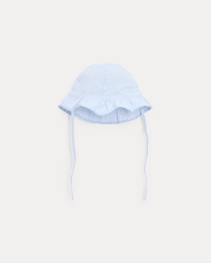 Lison cotton hat Blue sky stripes print  Natalys