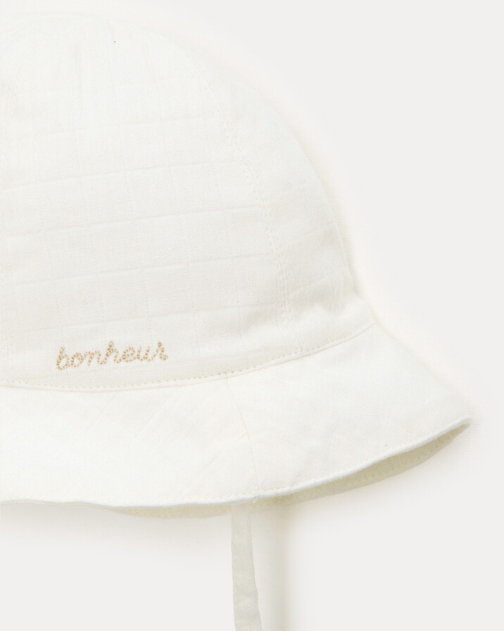 Mahault cotton gauze hat Off-white colour  Natalys