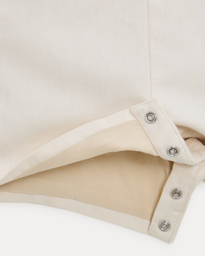 Edgar short twill dungarees Beige colour  Natalys