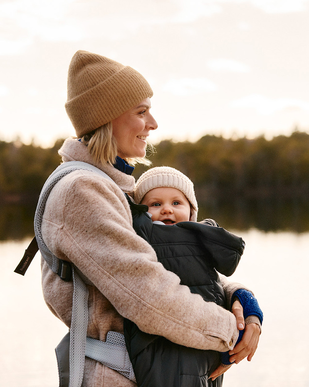 Winter cover for baby carrier Black Babybjörn