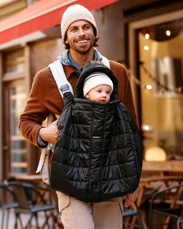 Winter cover for baby carrier Black Babybjörn