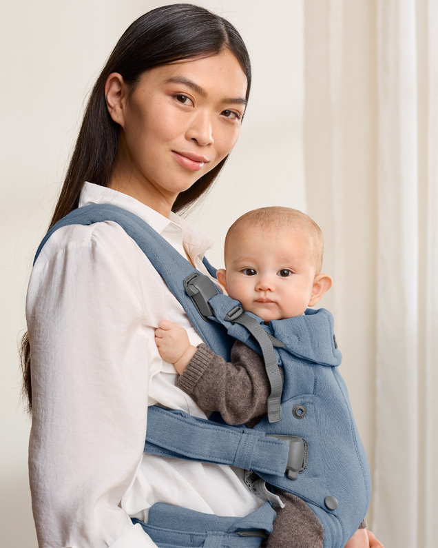Harmony woven mélange baby carrier Blue color Babybjörn