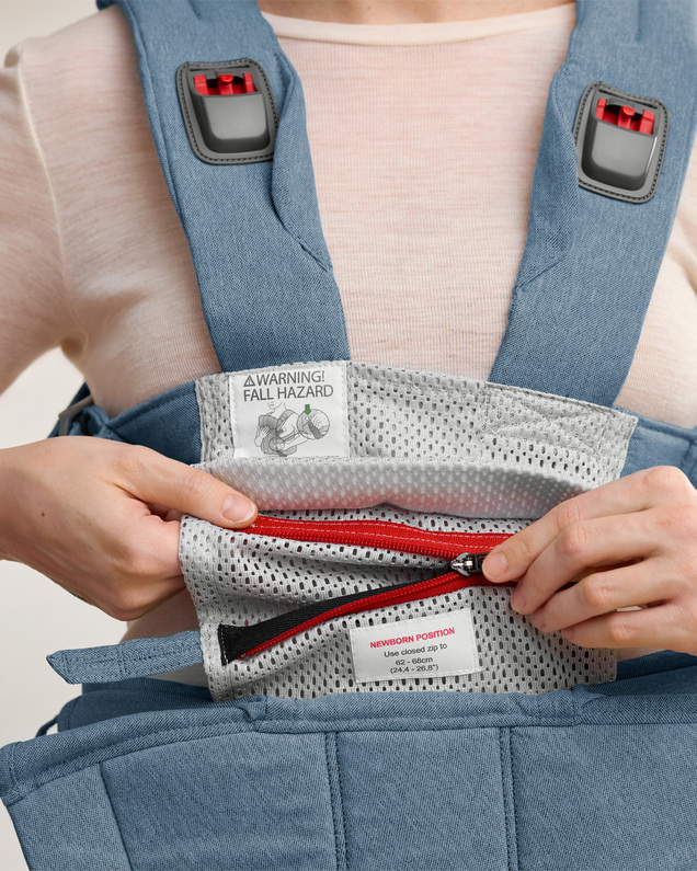 Harmony woven mélange baby carrier Blue color Babybjörn