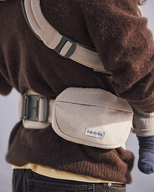 Pocket pouch for baby carrier Light beige color  Babybjörn