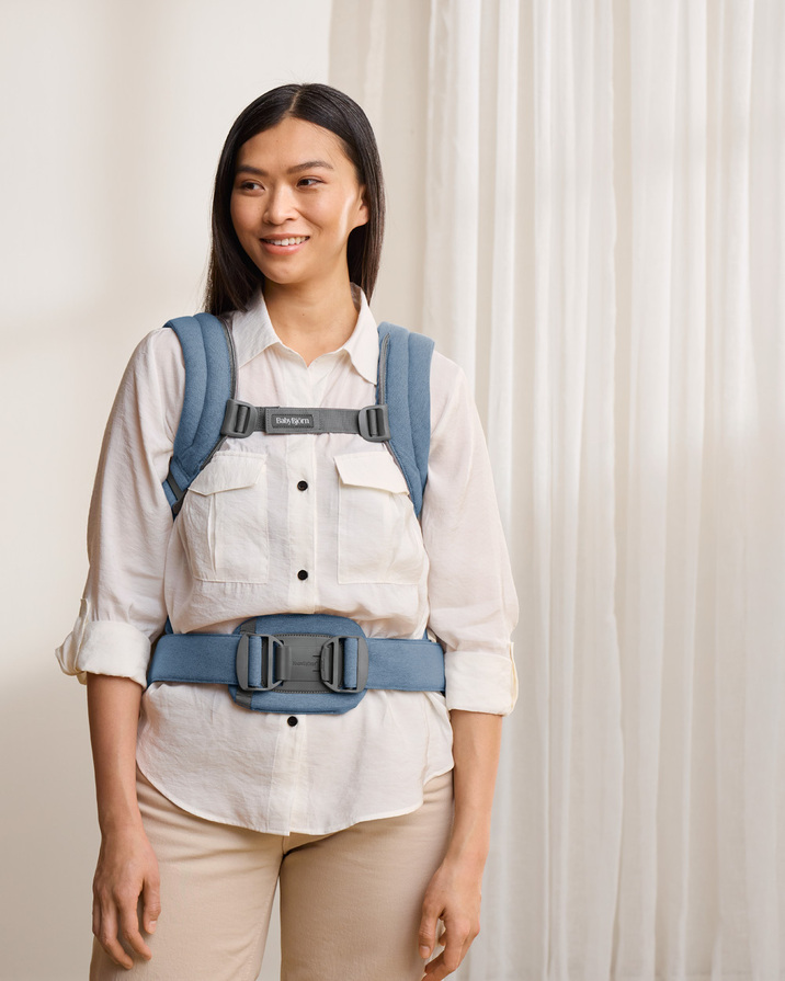 Harmony woven m&eacute;lange baby carrier Blue color  Babybj&ouml;rn