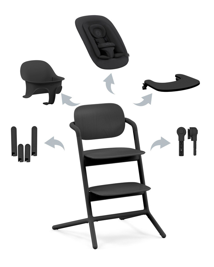 Lemo 4-in-1 high chair Stunning black colour  Cybex